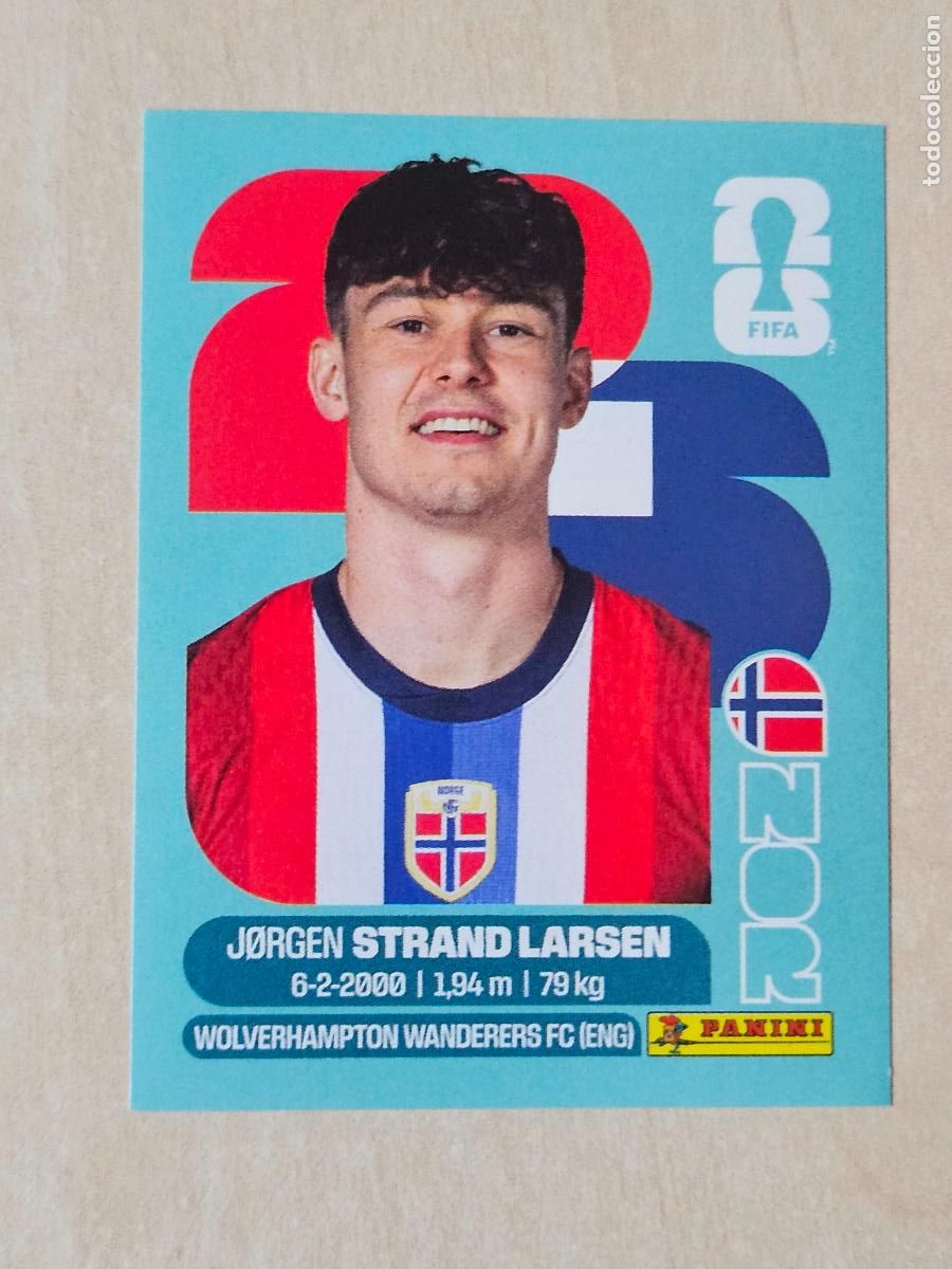 Cromos de f&uacute;tbol: CROMO NOR18 NOR 18 STRAND LARSEN - NORUEGA MUNDIAL FIFA WORLD CUP 2026 STICKER PANINI SIN PEGAR