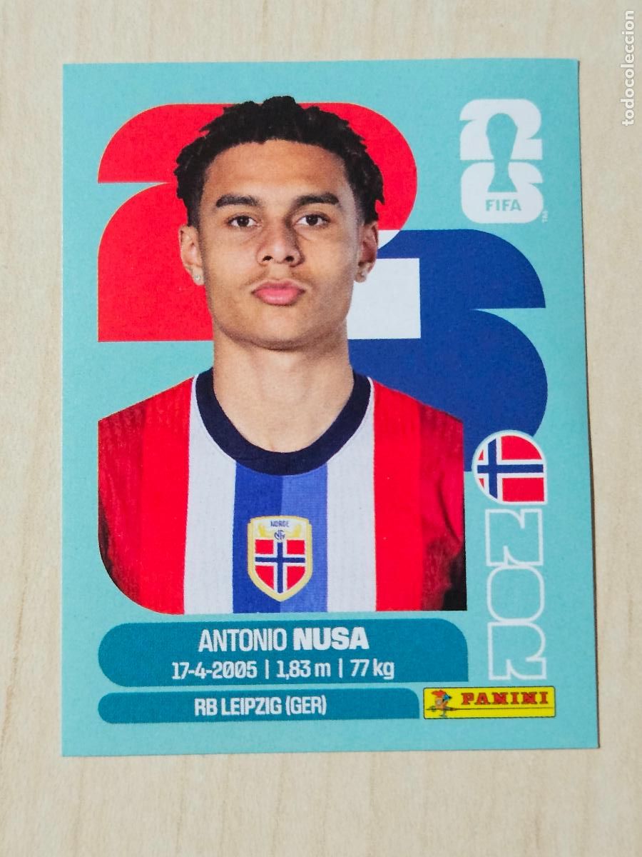 Cromos de f&uacute;tbol: CROMO NOR19 NOR 19 ANTONIO MUSA - NORUEGA MUNDIAL FIFA WORLD CUP 2026 STICKER PANINI SIN PEGAR