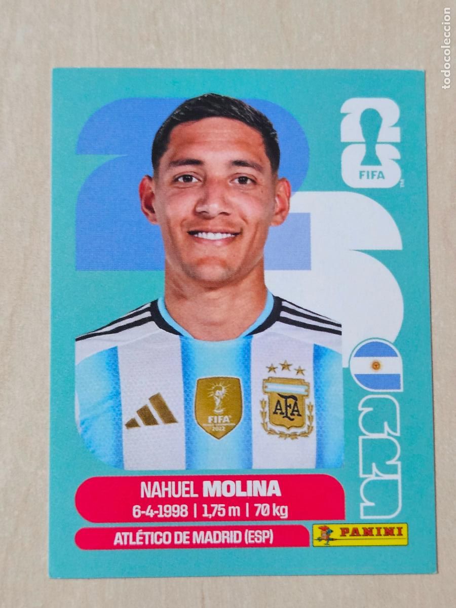 Cromos de f&uacute;tbol: CROMO ARG3 ARG 3 NAHUEL MOLINA ARGENTINA - MUNDIAL FIFA WORLD CUP 2026 STICKER PANINI SIN PEGAR