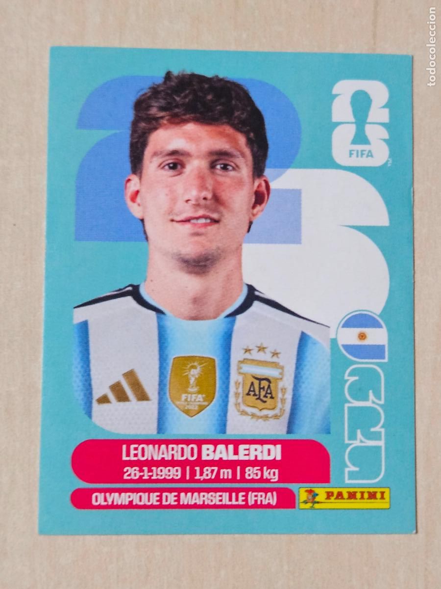 Cromos de f&uacute;tbol: CROMO ARG7 ARG 7 LEONARDO BALERDI ARGENTINA - MUNDIAL FIFA WORLD CUP 2026 STICKER PANINI SIN PEGAR