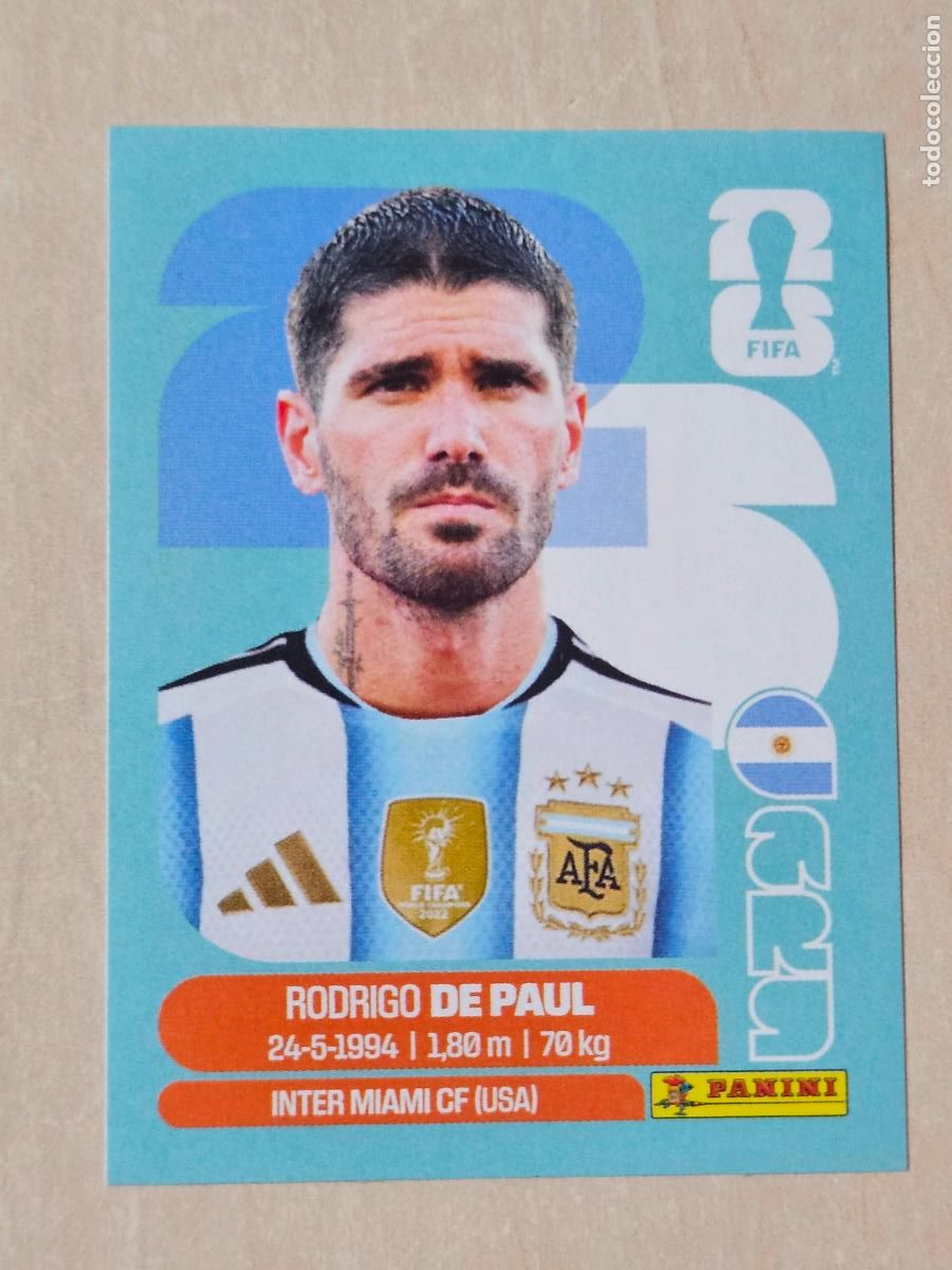Cromos de f&uacute;tbol: CROMO ARG10 ARG 10 RODRIGO DE PAUL ARGENTINA - MUNDIAL FIFA WORLD CUP 2026 STICKER PANINI SIN PEGAR