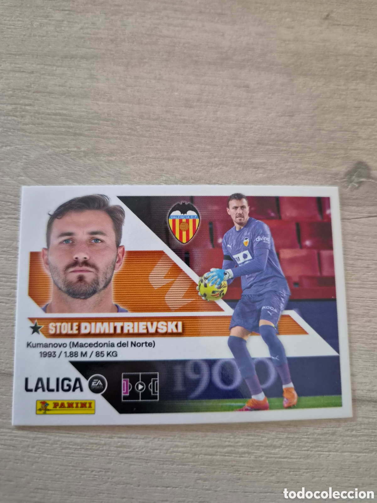 Cromos de f&uacute;tbol: N&deg;3 Valencia Dimitrievski Liga Este 26/27