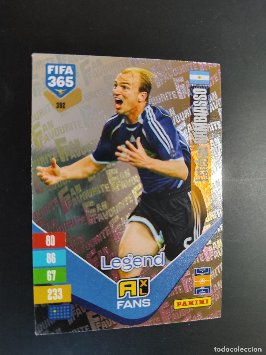 Cromos de f&uacute;tbol: ADRENALYN XL FIFA 365 2027 CARD FANS LEGEND CAMBIASSO ARGENTINA # 392 PANINI