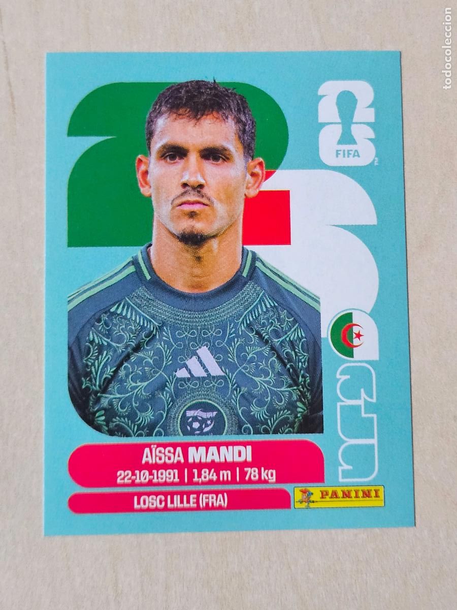 Cromos de f&uacute;tbol: CROMO ALG7 ALG 7 AISSA MANDI ALGERIA - MUNDIAL FIFA WORLD CUP 2026 STICKER PANINI SIN PEGAR