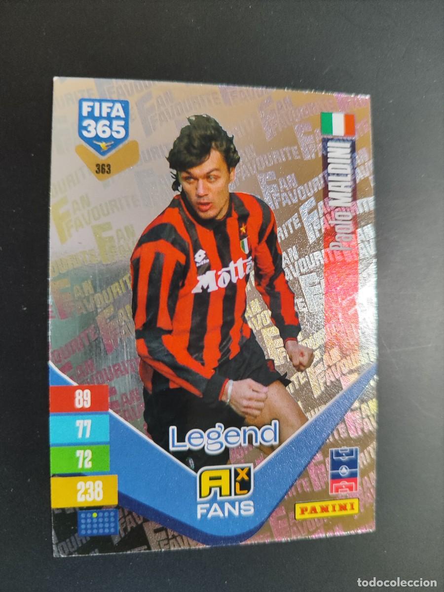 Cromos de f&uacute;tbol: ADRENALYN XL FIFA 365 2027 CARD FANS LEGEND MALDINI AC MILAN # 363 PANINI