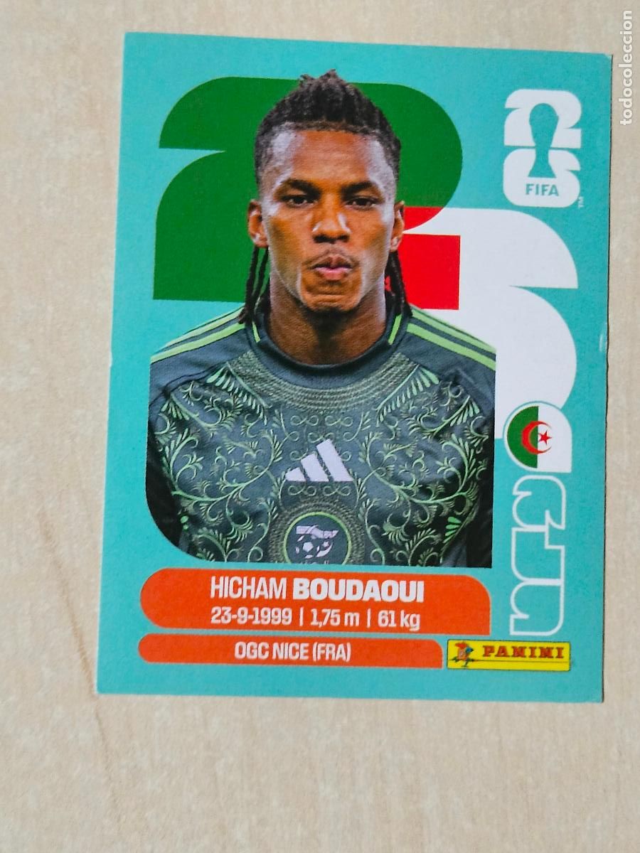 Cromos de f&uacute;tbol: CROMO ALG10 ALG 10 BOUDAQUI ALGERIA - MUNDIAL FIFA WORLD CUP 2026 STICKER PANINI SIN PEGAR