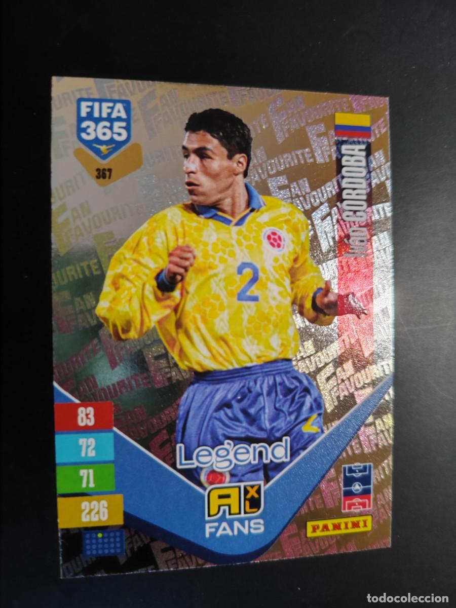 Cromos de f&uacute;tbol: ADRENALYN XL FIFA 365 2027 CARD FANS LEGEND IVAN CORDOBA COLOMBIA # 367 PANINI