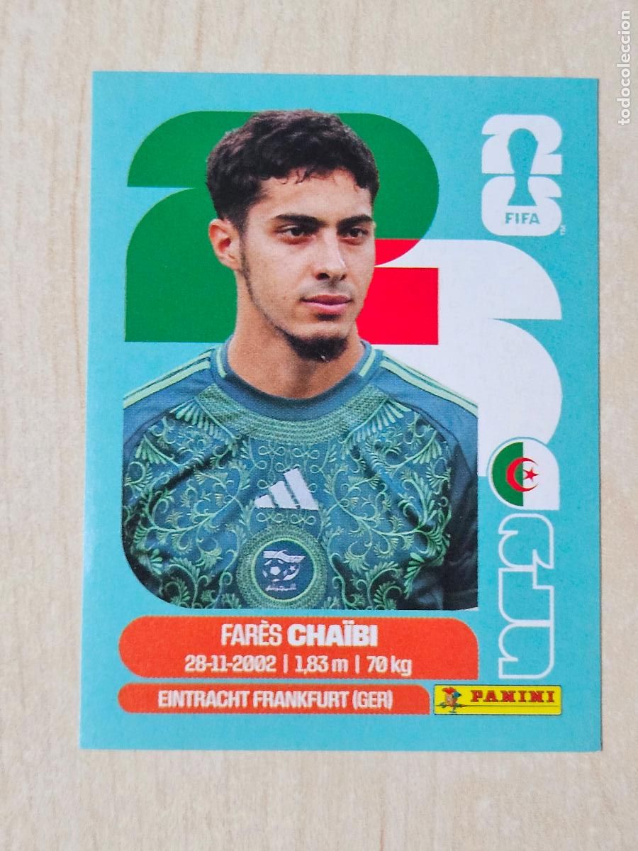 Cromos de f&uacute;tbol: CROMO ALG14 ALG 14 FARES CHAIBI ALGERIA - MUNDIAL FIFA WORLD CUP 2026 STICKER PANINI SIN PEGAR