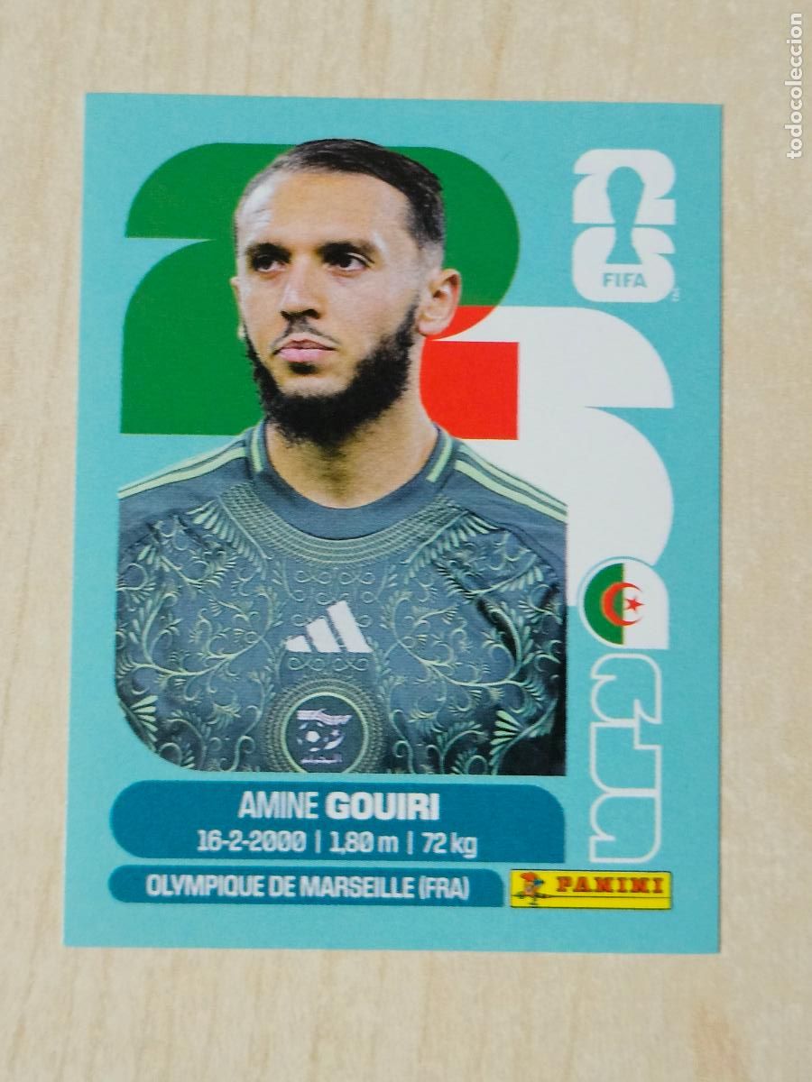 Cromos de f&uacute;tbol: CROMO ALG18 ALG 18 AMINE GOUIRI ALGERIA - MUNDIAL FIFA WORLD CUP 2026 STICKER PANINI SIN PEGAR