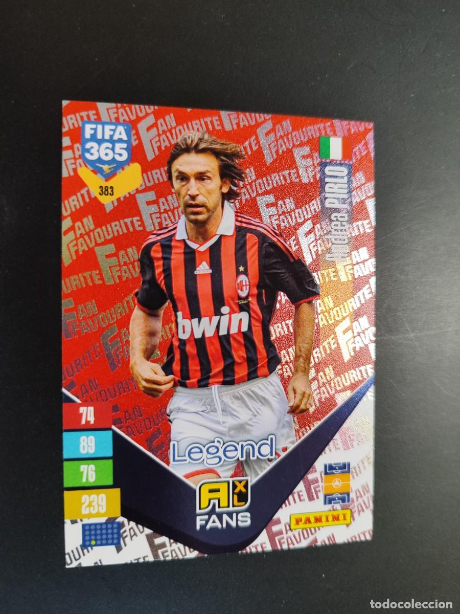 Cromos de f&uacute;tbol: ADRENALYN XL FIFA 365 2027 CARD FANS PARALELA ROJO LEGEND PIRLO AC MILAN # 383 PANINI