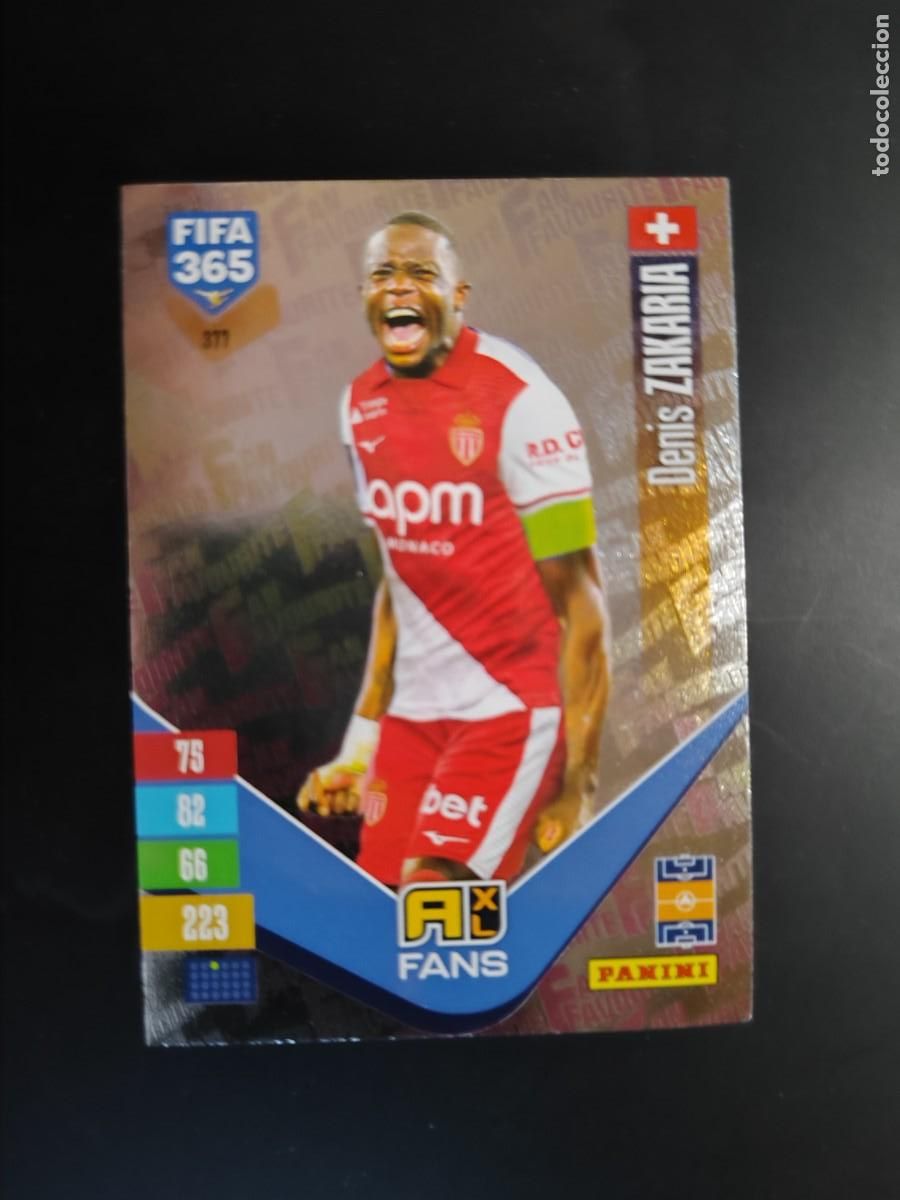 Figurine di Calcio: ADRENALYN XL FIFA 365 2027 CARD FANS ZAKARIA MONACO # 377 PANINI