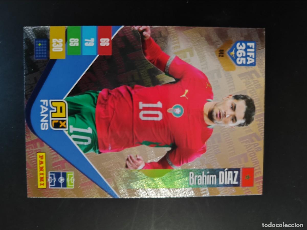 Cromos de f&uacute;tbol: ADRENALYN XL FIFA 365 2027 CARD FANS BRAHIM DIAZ MARRUECOS # 442 PANINI