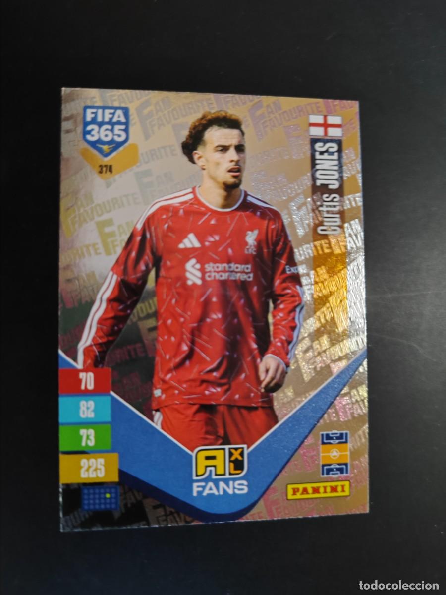 Cromos de f&uacute;tbol: ADRENALYN XL FIFA 365 2027 CARD FANS CURTIS JONES LIVERPOOL # 374 PANINI
