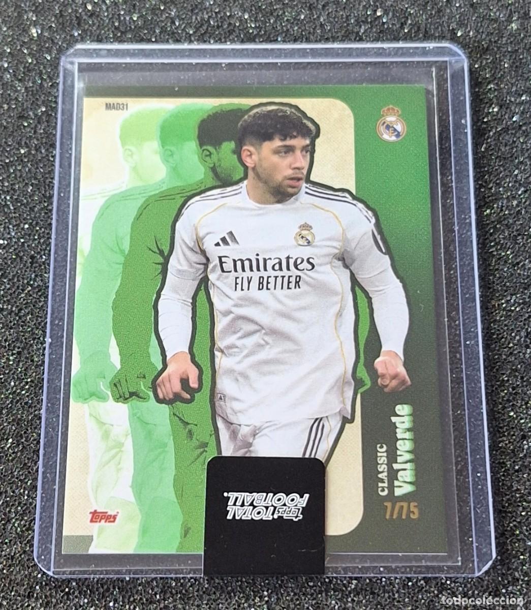 Cromos de f&uacute;tbol: Federico Valverde Real Madrid Topps Total Football 7/75 Classic Green