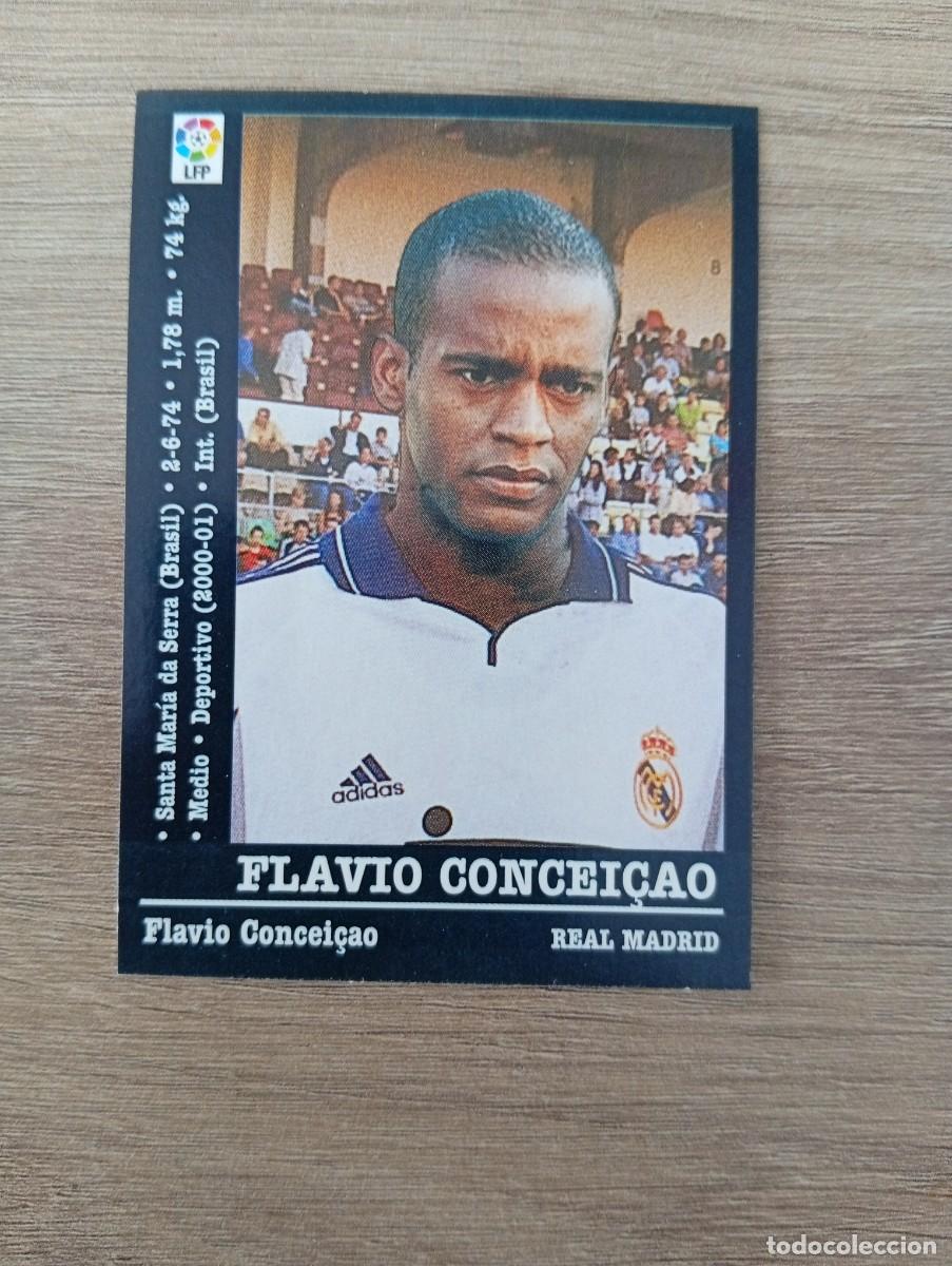Cromos de f&uacute;tbol: FLAVIO CONCEICAO ULTIMO FICHAJE REAL MADRID PANINI LA LIGA 2000 2001 00 01 NUNCA PEGADO SIN PEGAR