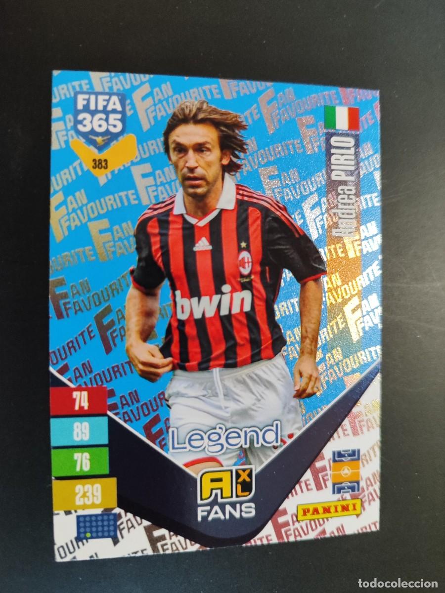 Figurine di Calcio: ADRENALYN XL FIFA 365 2027 CARD FANS PARALELA AZUL LEGEND PIRLO AC MILAN # 383 PANINI