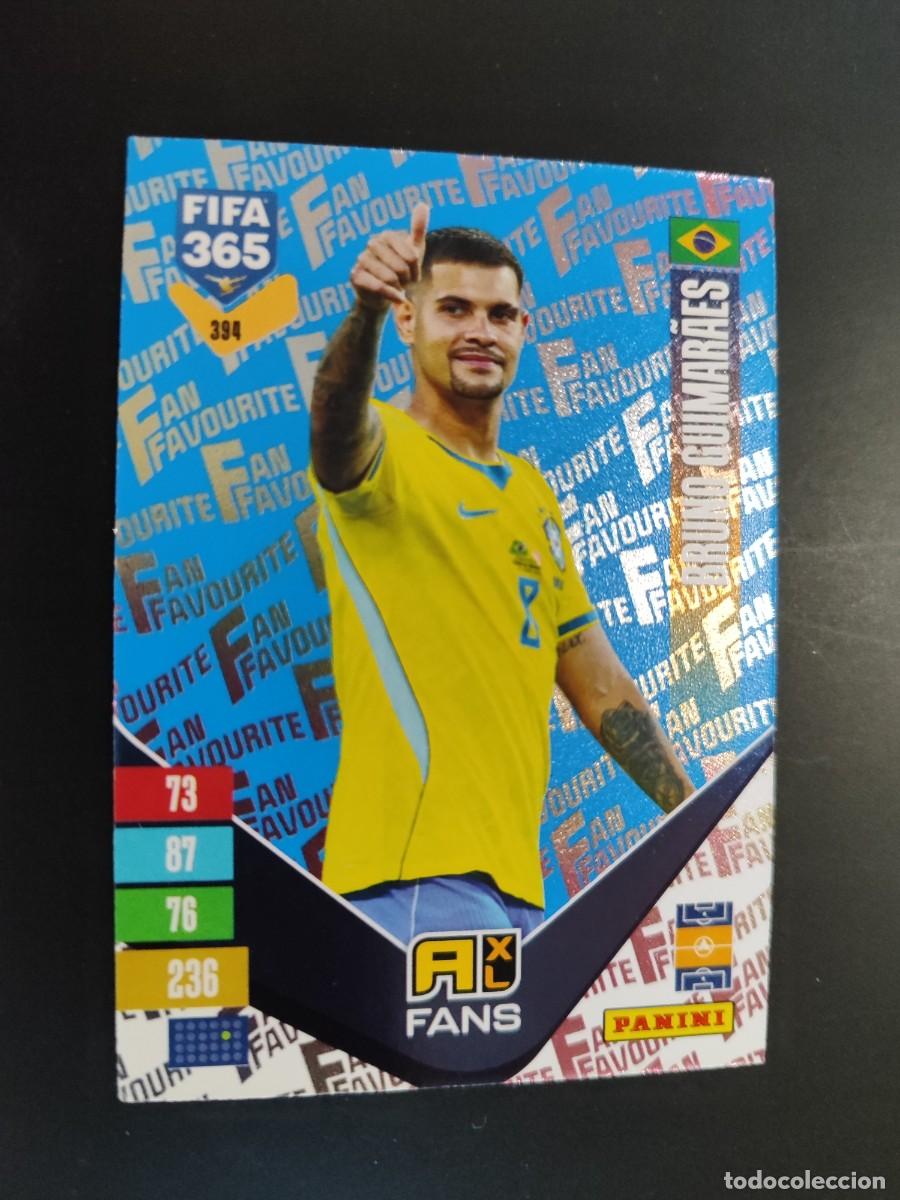 Figurine di Calcio: ADRENALYN XL FIFA 365 2027 CARD FANS PARALELA AZUL BRUNO GUIMARAES BRASIL # 394 PANINI