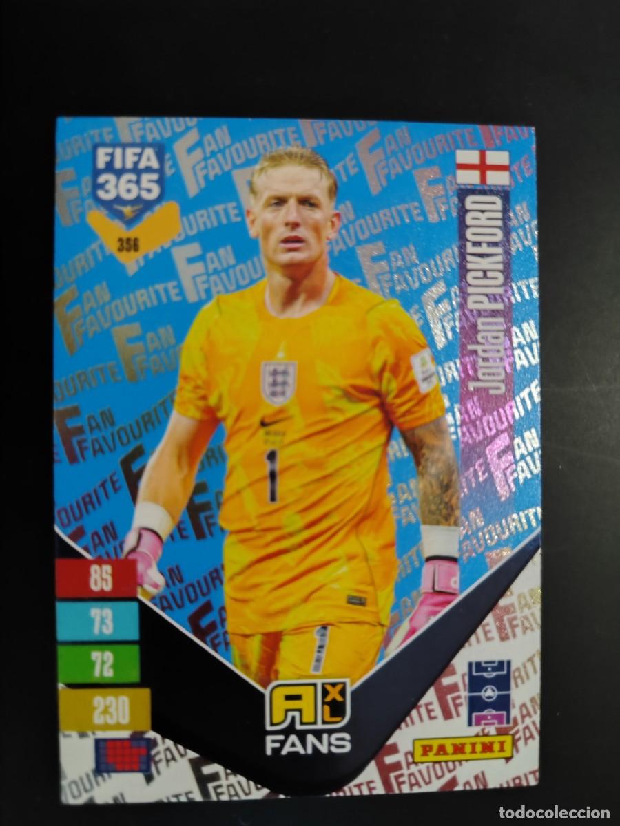 Cromos de f&uacute;tbol: ADRENALYN XL FIFA 365 2027 CARD FANS PARALELA AZUL JORDAN PICKFORD INGLATERRA # 356 PANINI