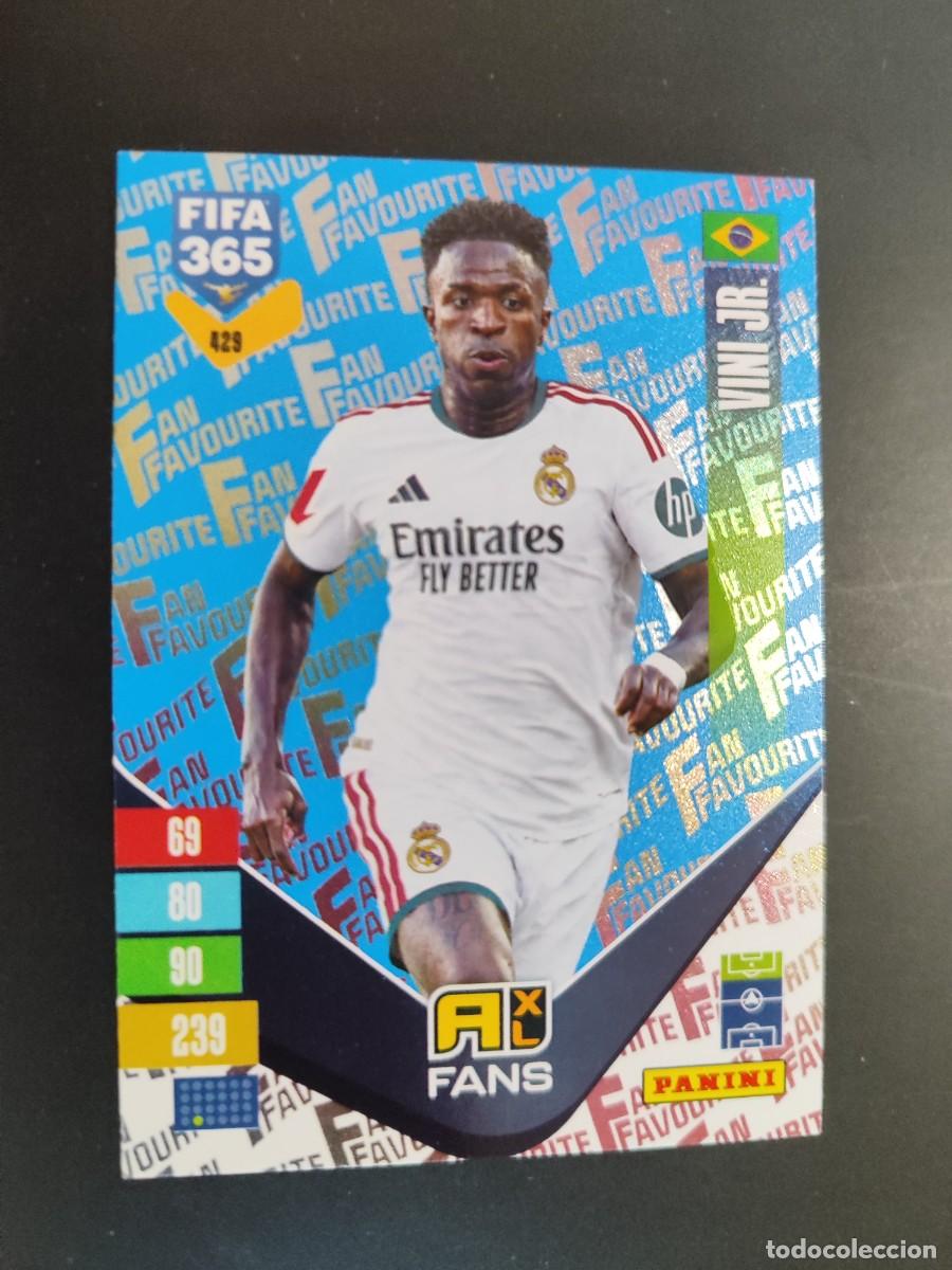 Figurine di Calcio: ADRENALYN XL FIFA 365 2027 CARD FANS PARALELA AZUL VINI JR REAL MADRID # 429 PANINI