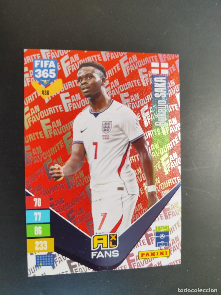 Figurine di Calcio: ADRENALYN XL FIFA 365 2027 CARD FANS PARALELA ROJA SAKA INGLATERRA # 436 PANINI