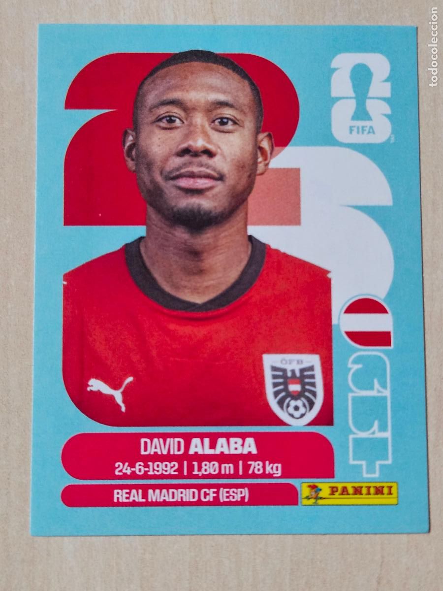 Cromos de f&uacute;tbol: CROMO AUT4 AUT 4 DAVID ALABA AUSTRIA - MUNDIAL FIFA WORLD CUP 2026 STICKER PANINI SIN PEGAR