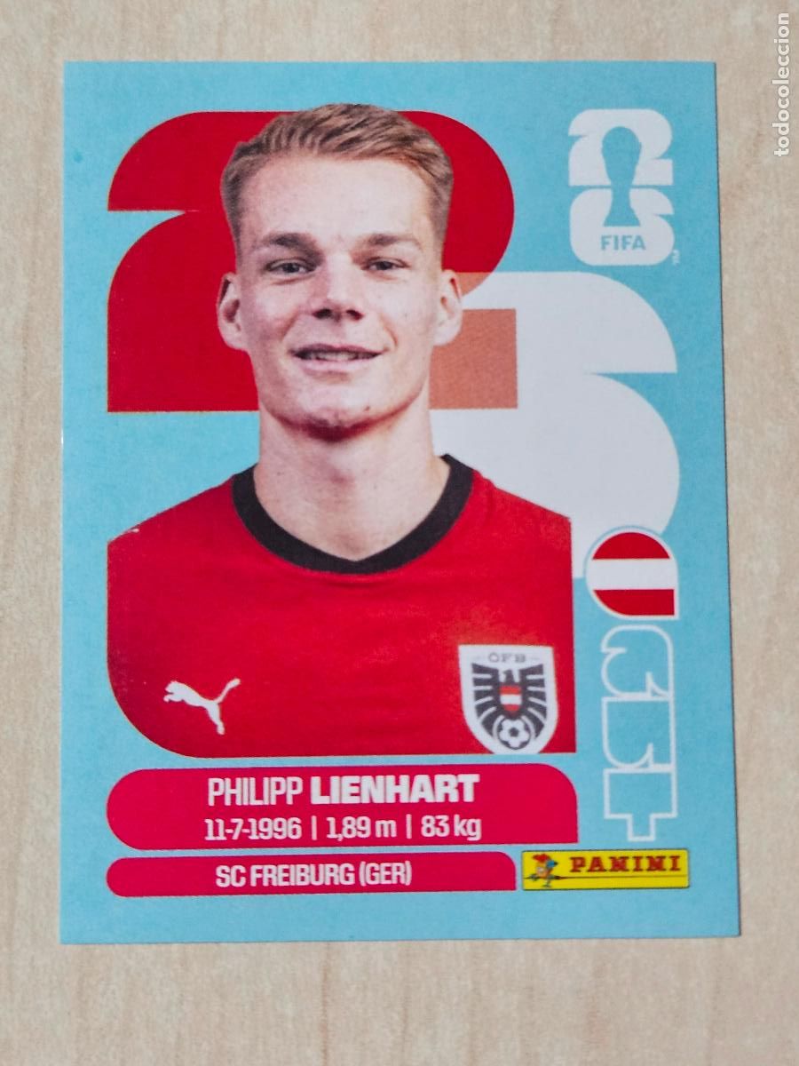 Cromos de f&uacute;tbol: CROMO AUT6 AUT 6 PHILIPP LIENHART AUSTRIA - MUNDIAL FIFA WORLD CUP 2026 STICKER PANINI SIN PEGAR