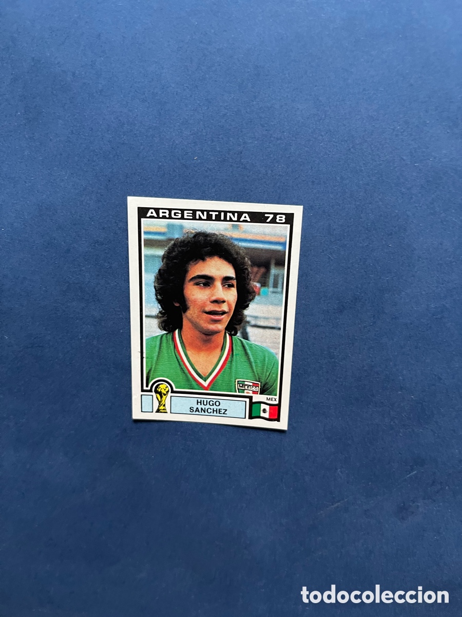 Cromos de f&uacute;tbol: Hugo S&aacute;nchez M&eacute;xico Panini Mundial Argentina 78 recuperado profesionalmente con reverso fotocopiado