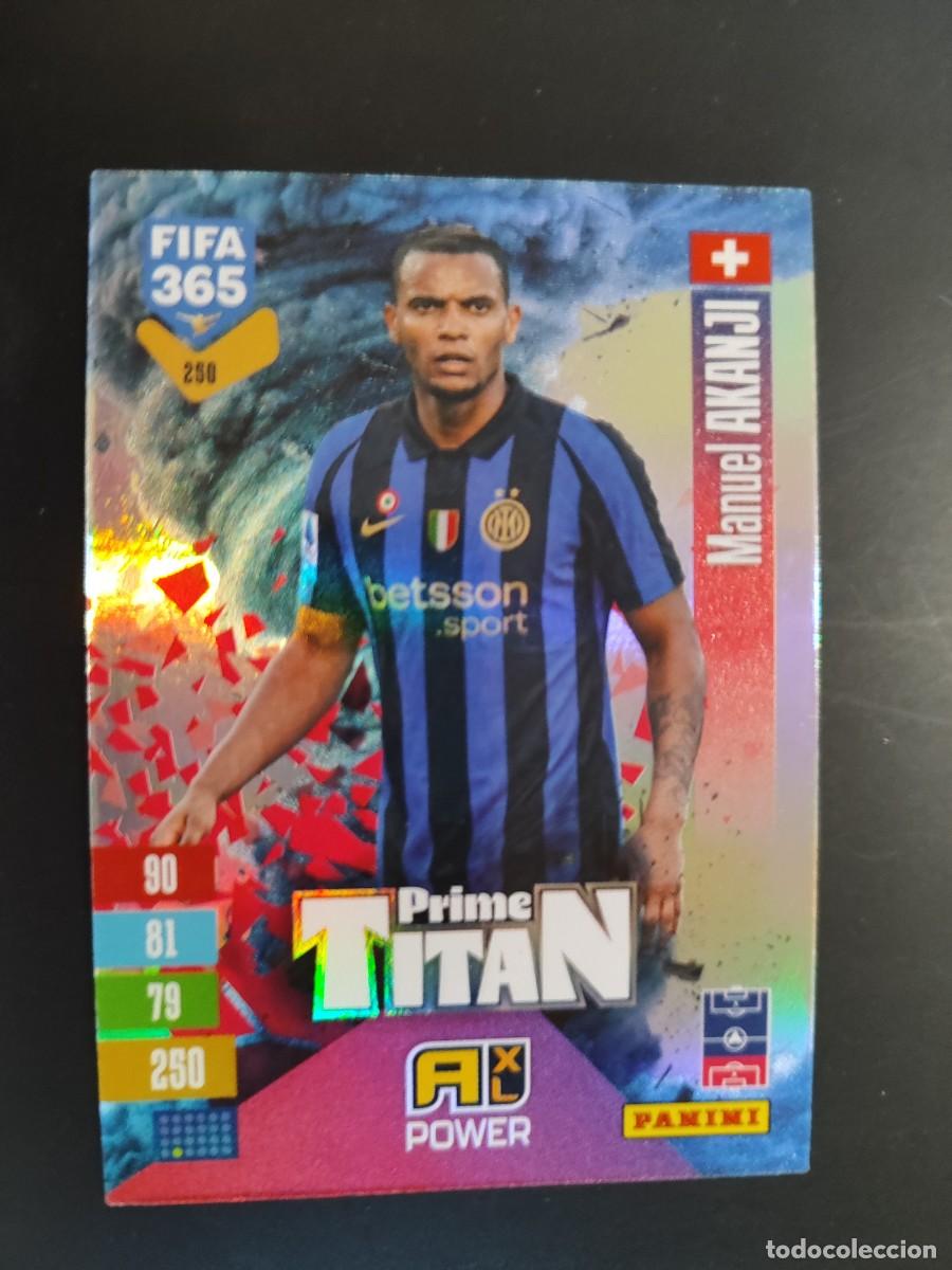 Cromos de f&uacute;tbol: ADRENALYN XL FIFA 365 2027 CARD TITAN AKANJI INTER # 250 PANINI