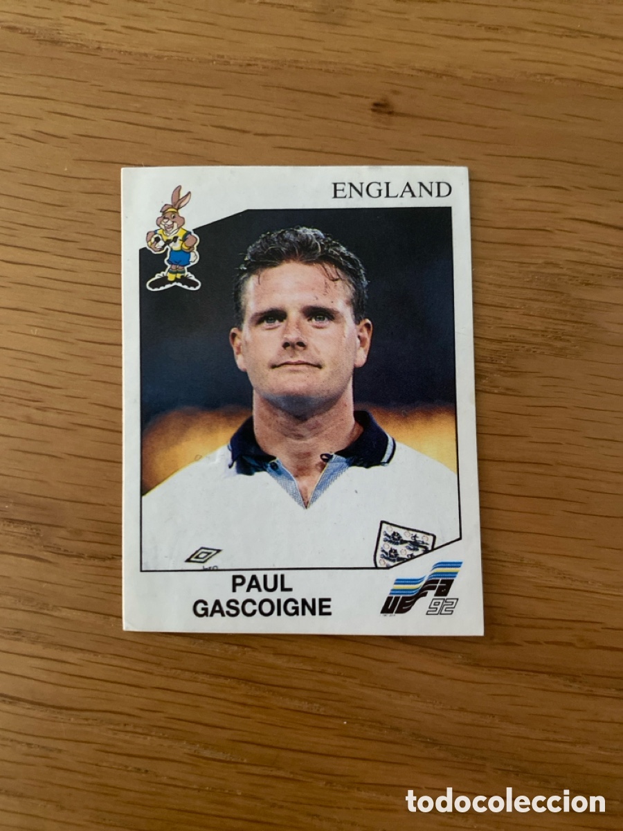 Cromos de f&uacute;tbol: Cromo panini Euro 92 Suecia n&uacute;mero 103 Gascoigne - Eurocup Sweden 1992 stickers &aacute;lbum