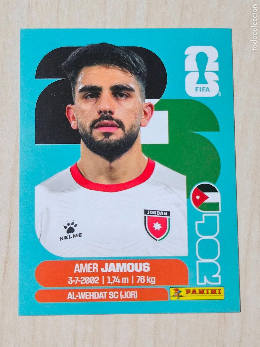 Cromos de Futebol: CROMO JOR14 JOR 14 JAMOUS JORDANIA - MUNDIAL FIFA WORLD CUP 2026 STICKER PANINI SIN PEGAR