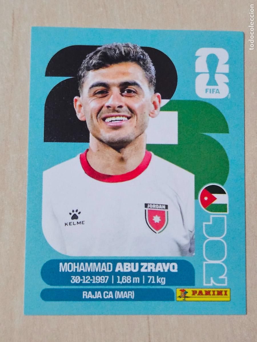 Figurine di Calcio: CROMO JOR19 JOR 19 ABU ZRAVQ JORDANIA - MUNDIAL FIFA WORLD CUP 2026 STICKER PANINI SIN PEGAR