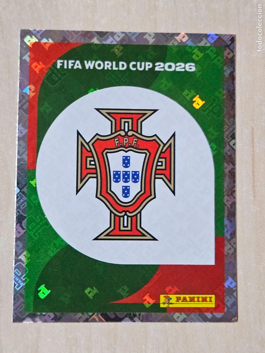 Figurine di Calcio: CROMO POR1 POR 1 ESCUDO PORTUGAL - MUNDIAL FIFA WORLD CUP 2026 STICKER PANINI SIN PEGAR