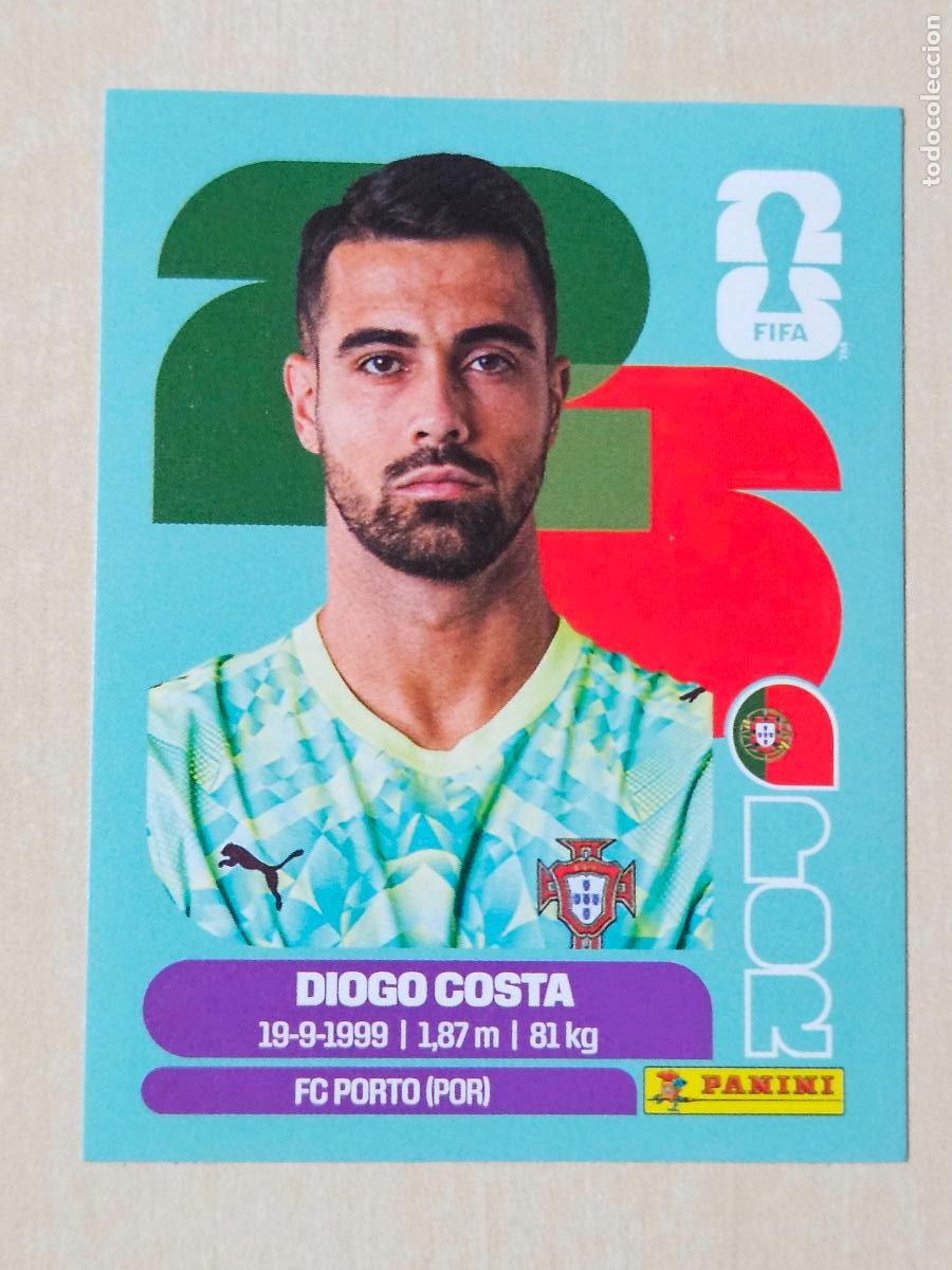 Figurine di Calcio: CROMO POR2 POR 2 DIOGO COSTA PORTUGAL - MUNDIAL FIFA WORLD CUP 2026 STICKER PANINI SIN PEGAR