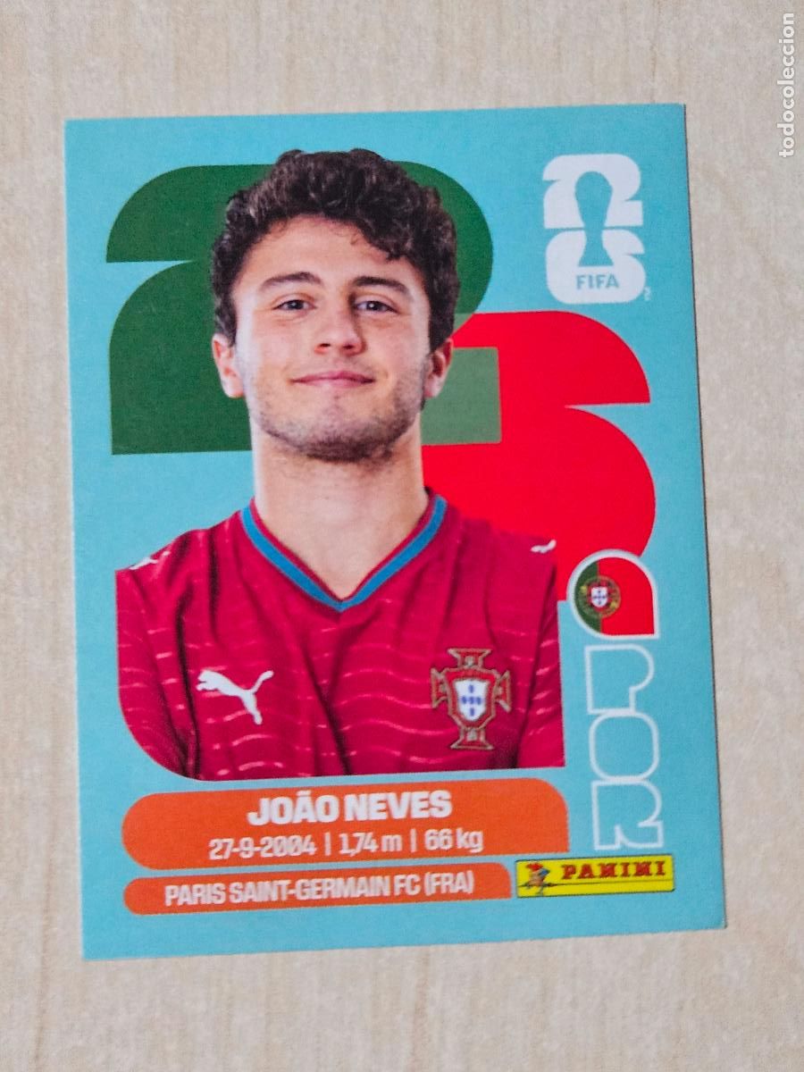 Cromos de f&uacute;tbol: CROMO POR14 POR 14 JOAO NEVES PORTUGAL - MUNDIAL FIFA WORLD CUP 2026 STICKER PANINI SIN PEGAR