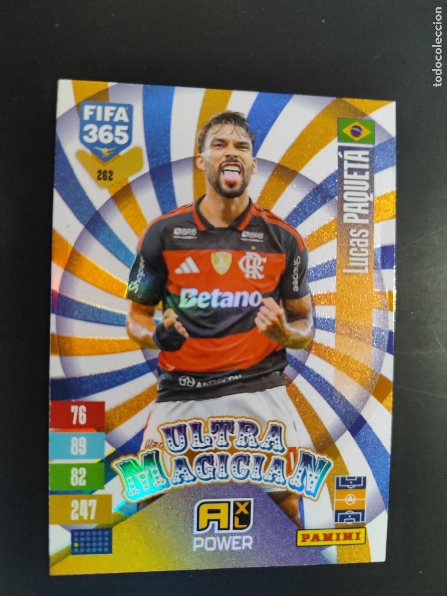Figurine di Calcio: ADRENALYN XL FIFA 365 2027 CARD ULTRA MAGICIAN PAQUETA FLAMINGO # 262 PANINI
