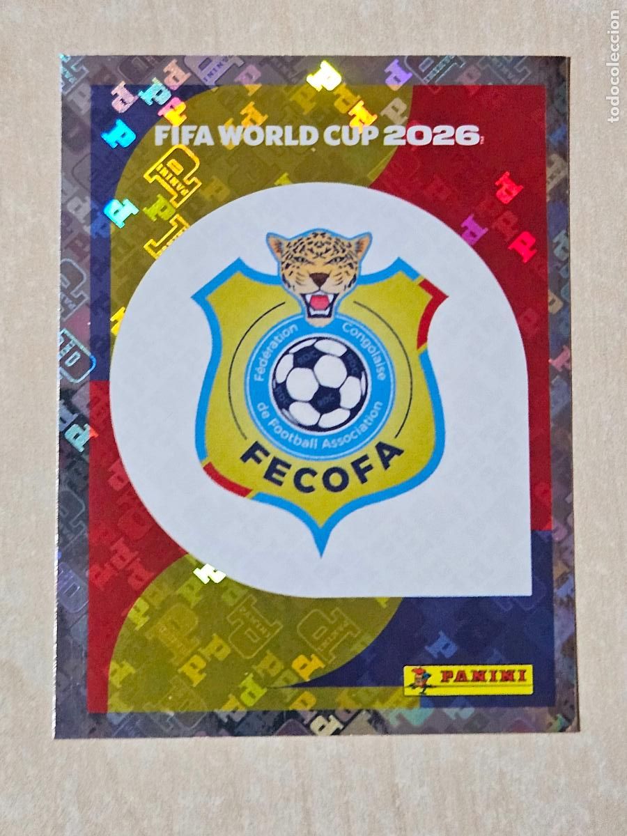 Cromos de f&uacute;tbol: CROMO COD1 COD 1 ESCUDO RD CONGO - MUNDIAL FIFA WORLD CUP 2026 STICKER PANINI SIN PEGAR
