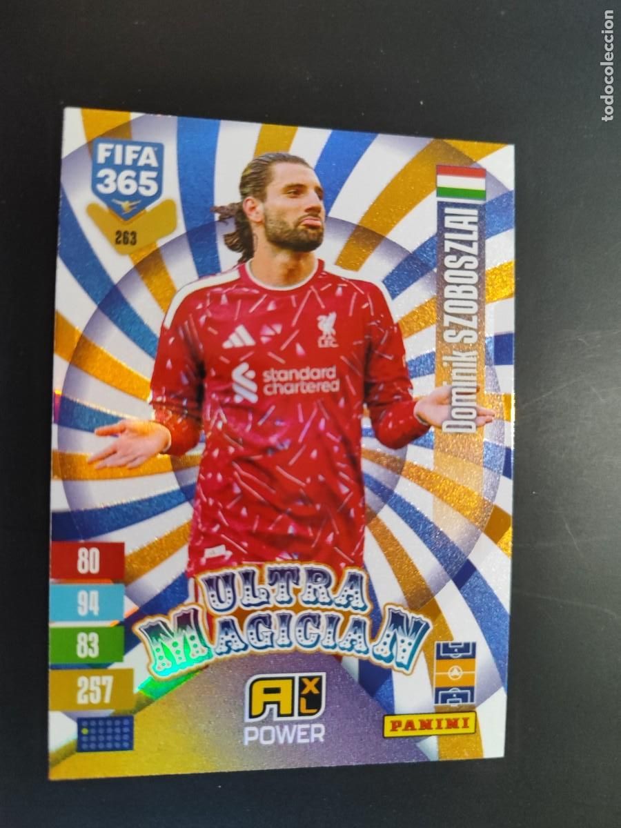 Cromos de f&uacute;tbol: ADRENALYN XL FIFA 365 2027 CARD ULTRA MAGICIAN SZOBOSSLAI LIVERPOOL # 263 PANINI