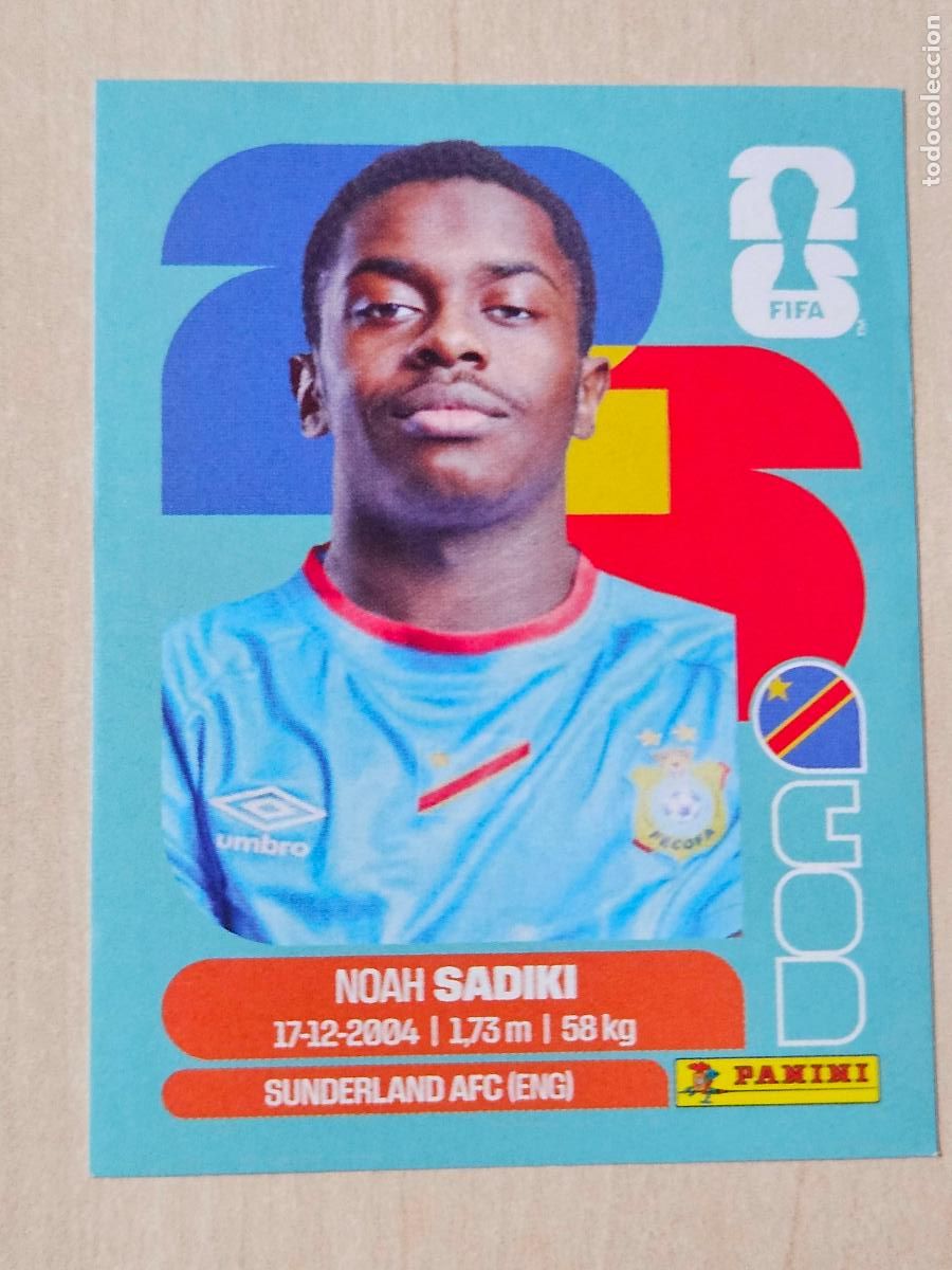 Cromos de f&uacute;tbol: CROMO COD12 COD 12 SADIKI RD CONGO - MUNDIAL FIFA WORLD CUP 2026 STICKER PANINI SIN PEGAR