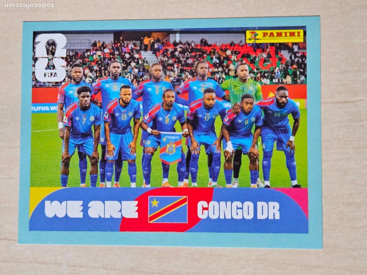Cromos de f&uacute;tbol: CROMO COD13 COD 13 ALINEACION RD CONGO - MUNDIAL FIFA WORLD CUP 2026 STICKER PANINI SIN PEGAR