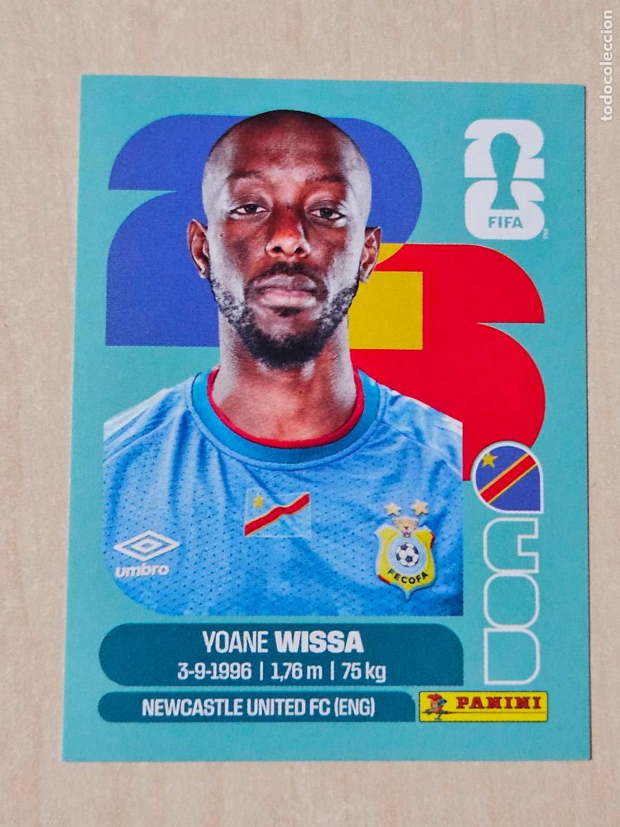 Cromos de f&uacute;tbol: CROMO COD16 COD 16 WISSA RD CONGO - MUNDIAL FIFA WORLD CUP 2026 STICKER PANINI SIN PEGAR