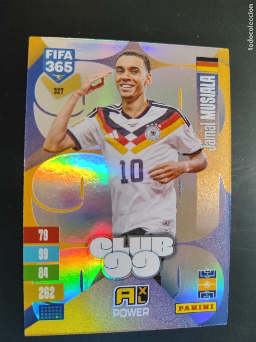 Fu&szlig;ball-Sticker: ADRENALYN XL FIFA 365 2027 CARD CLUB99 MUSIALA ALEMANIA # 327 PANINI