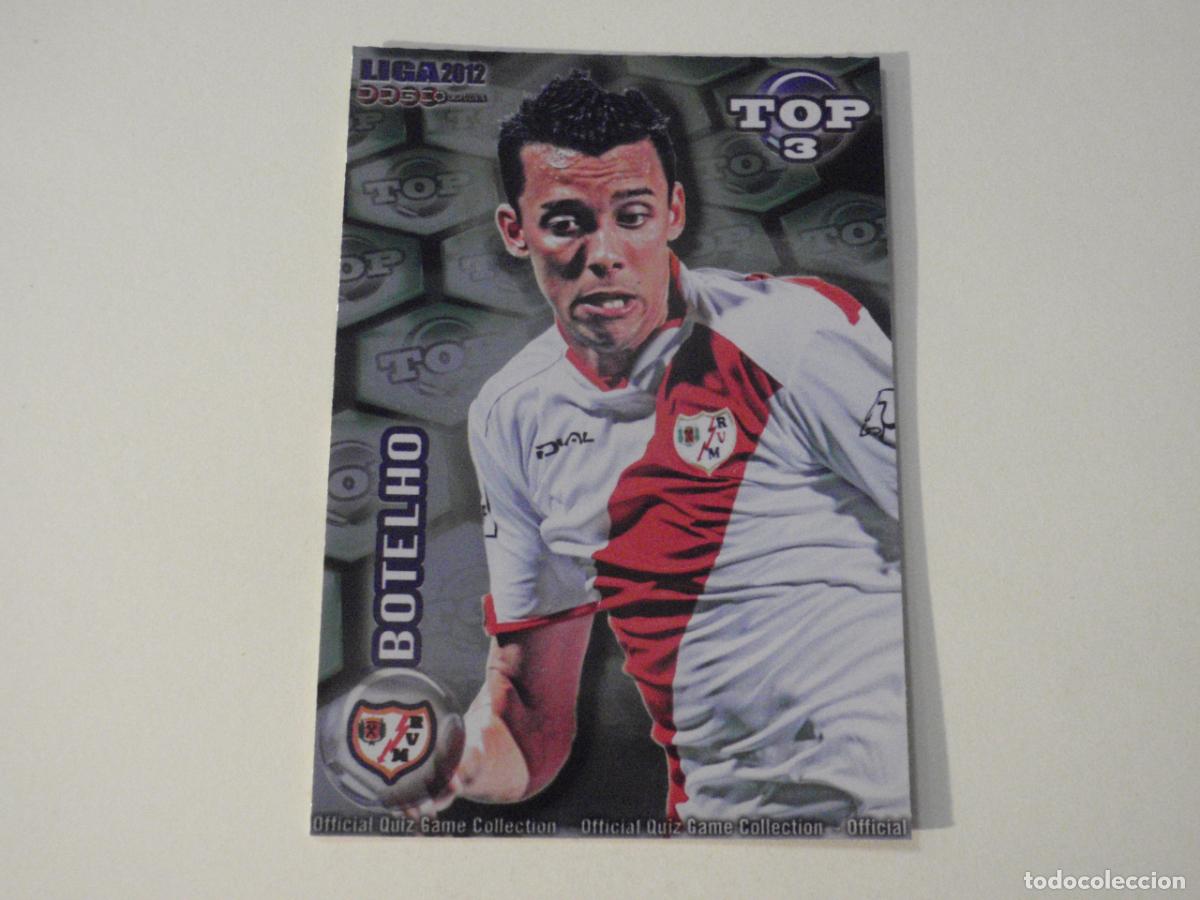 Cromos de f&uacute;tbol: 584 BOTELHO Rayo Vallecano TOP 3 BRILLO VERDE. LAS FICHAS QUIZ DE LA LIGA 2011 2012 MUNDICROMO 11 12