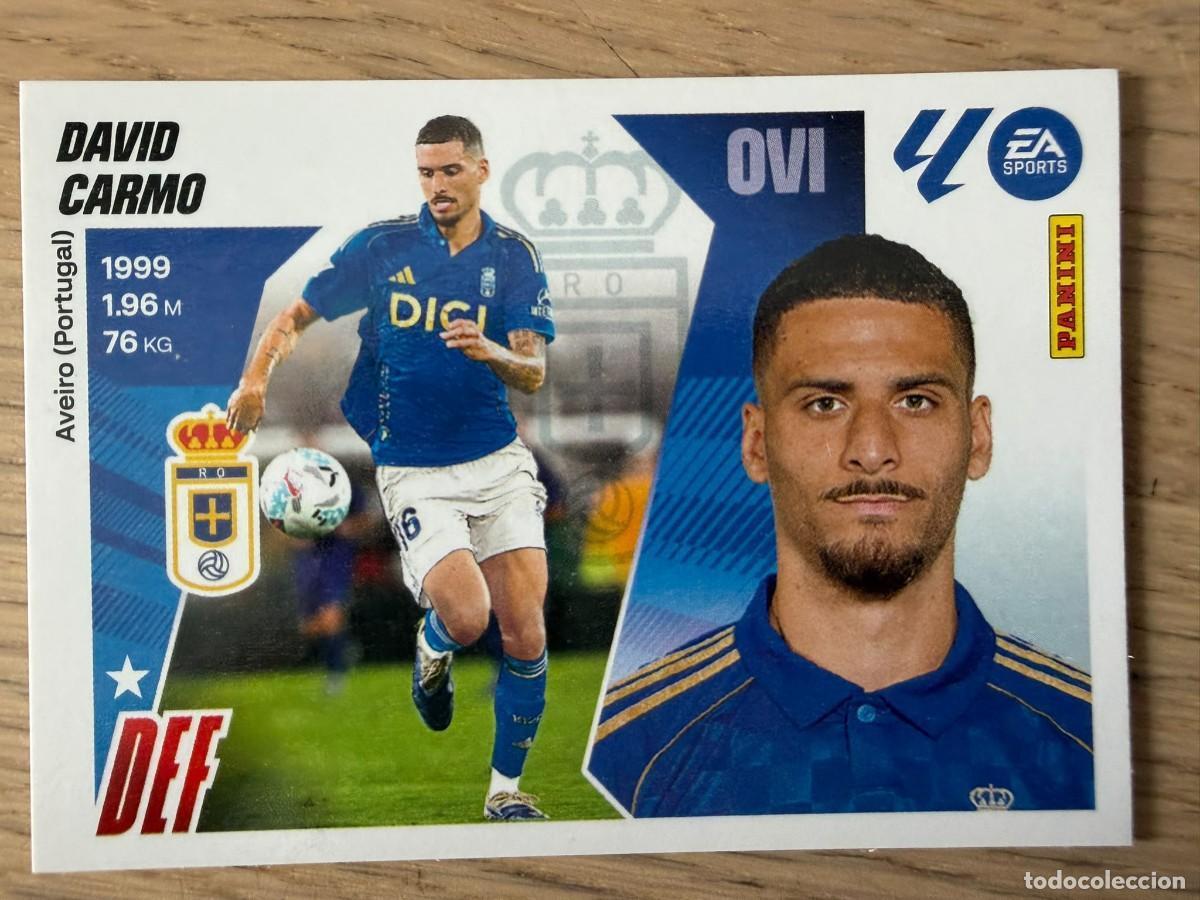 Cromos de f&uacute;tbol: FICHAJE 61 DAVID CARMO REAL OVIEDO 25 26 2025 2026 LIGA EA SPORTS COLECCIONES ESTE SIN PEGAR