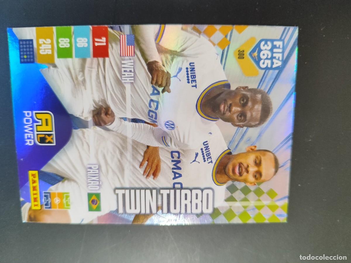 Cromos de f&uacute;tbol: ADRENALYN XL FIFA 365 2027 CARD TWIN TURBO MARSELLA # 300 PANINI