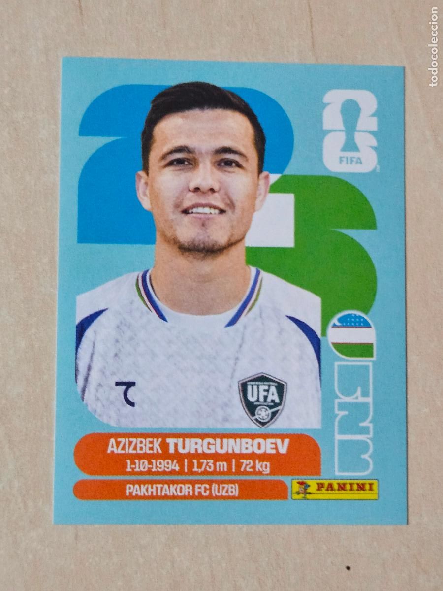 Cromos de f&uacute;tbol: CROMO UZB14 UZB 14 TURGUNBOEV UZBEKISTAN - MUNDIAL FIFA WORLD CUP 2026 STICKER PANINI SIN PEGAR