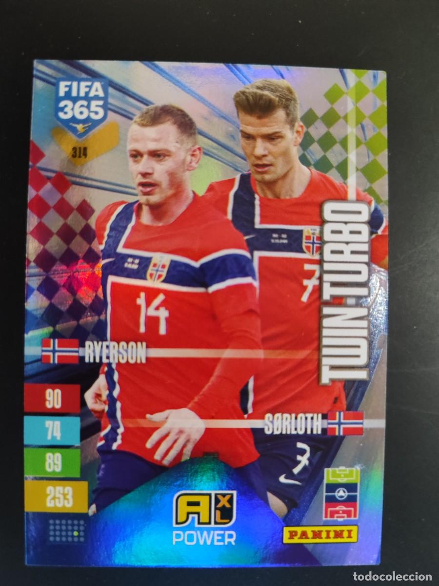 Cromos de f&uacute;tbol: ADRENALYN XL FIFA 365 2027 CARD TWIN TURBO NORUEGA # 314 PANINI