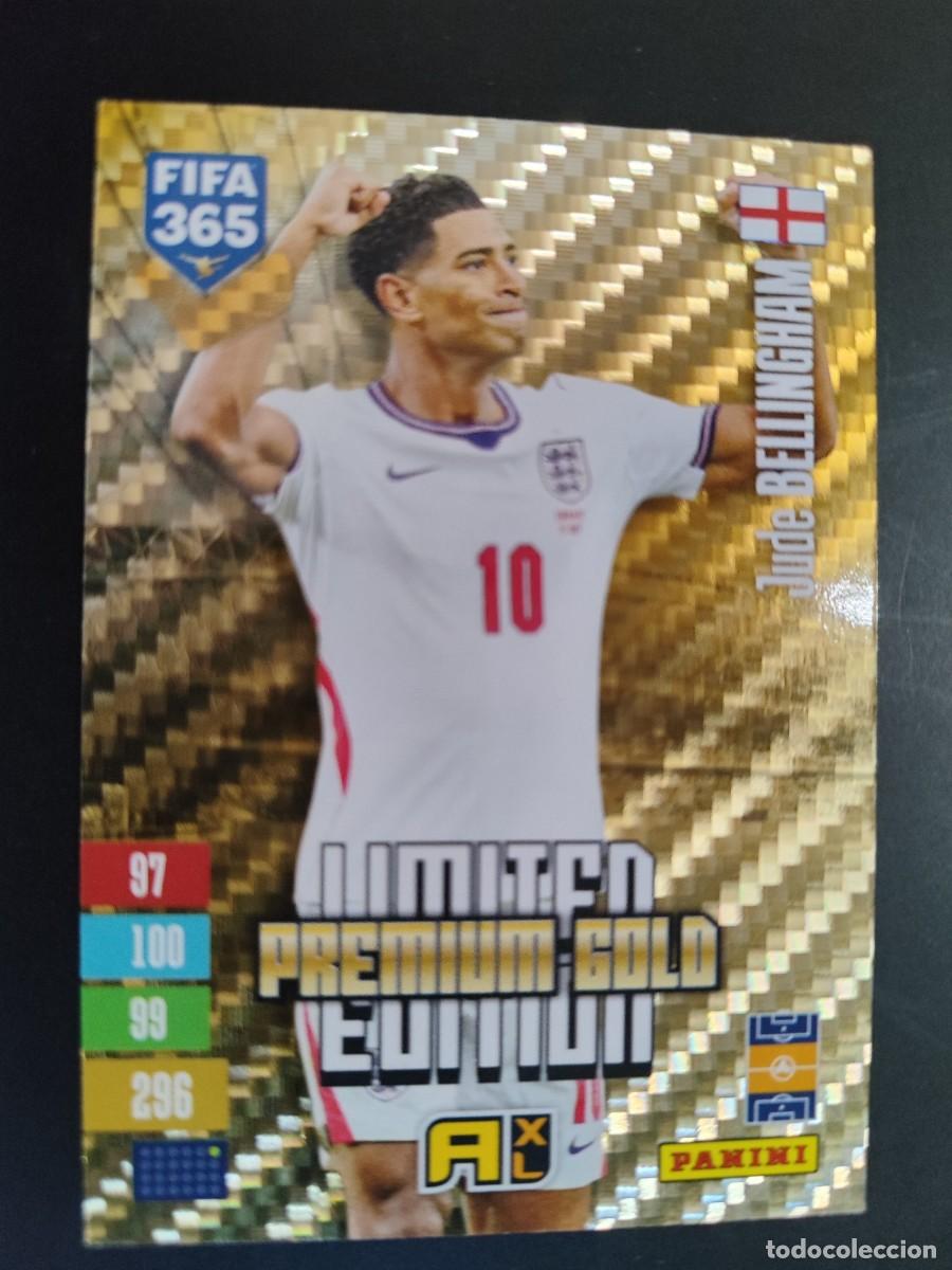 Cromos de f&uacute;tbol: ADRENALYN XL FIFA 365 2027 CARD LIMITED EDITION PREMIUM GOLD BELLINGHAM INGLATERRA # PANINI