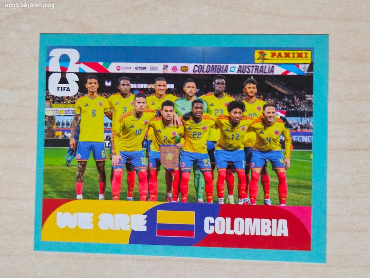 Cromos de f&uacute;tbol: CROMO COL13 COL 13 ALINEACION COLOMBIA - MUNDIAL FIFA WORLD CUP 2026 STICKER PANINI SIN PEGAR