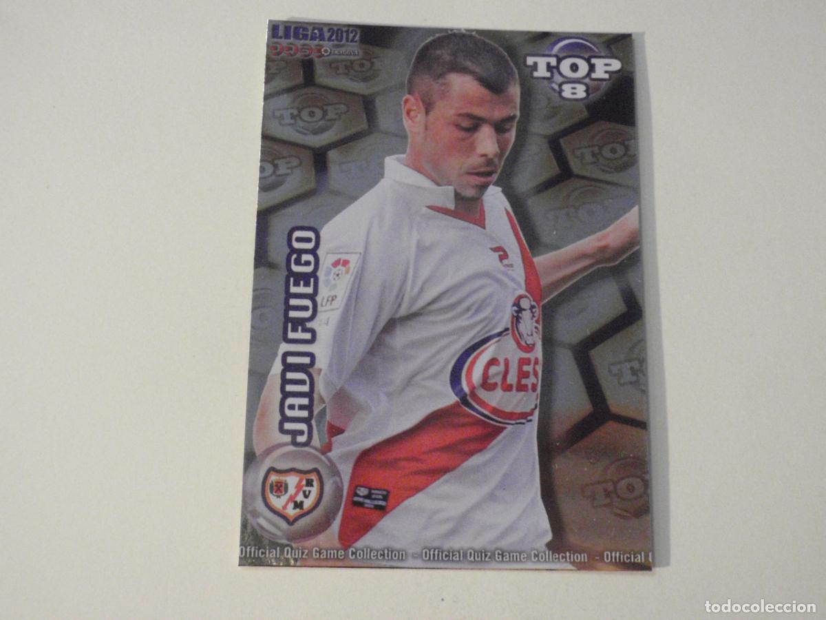 Cromos de f&uacute;tbol: 612 JAVI FUEGO Rayo TOP 8 BRILLO AMARILLO. LAS FICHAS QUIZ DE LA LIGA 2011 2012 MUNDICROMO 11 12
