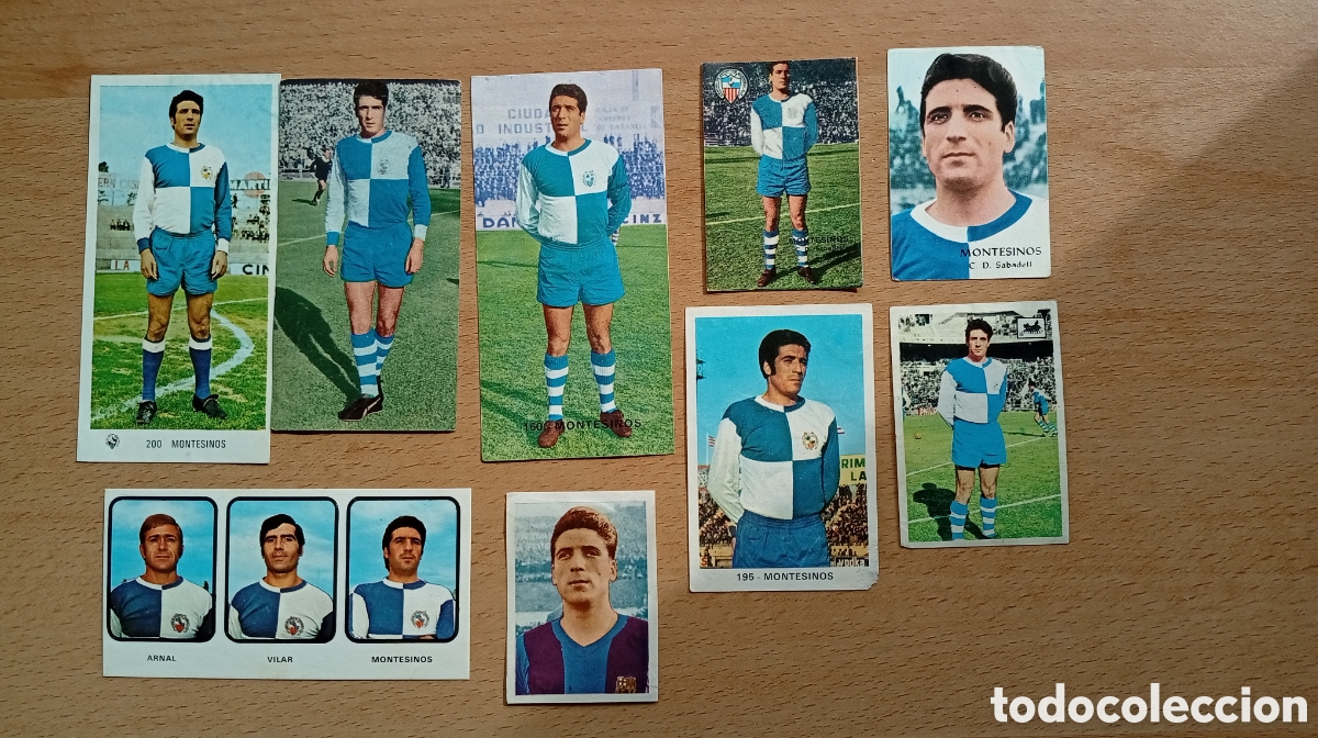 Cromos de f&uacute;tbol: Cromos varios MONTESINOS - C.E.SABADELL